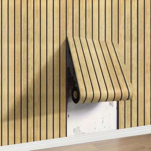 Peel and Stick Wallpaper PVC Grooved Board Factory Direct Sale Waterproof Scratch Proof for Commercial Room Decor