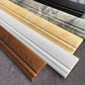 Peel and Stick Wallpaper Panel Sticker Skirting Lines Gray PE Foam