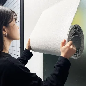 Peel and Stick Wallpaper White Textured Fabric Linen Thick Vinyl Contact Paper for Walls Self Adhesive PE Foam Wall Sticker Roll