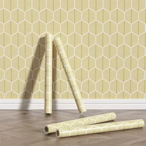 Peel and Stick Wallpaper Yellow Chinoiserie Wallpaper Sticker for Wall and Furniture