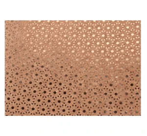 Perforation Hollow Out Natural Cork Fabric Bronze Patent PU Underlay Cork Leather for Cork Bags & Cosmetic Cases