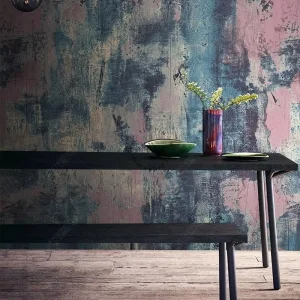 Pink Blue Modern Stripes Plaid Adhesive Wall 3D Waterproof Moisture Proof Wallpaper Mural for Living Room