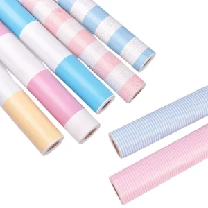 Pink Blue Wide Striped Wallpaper for Kids Room Wall Decal Self Adhesive Bedroom Living Room Stripes Wall Papers