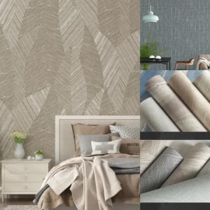 Plain Embossed PVC Wall Paper Roll 0.53m*9.2m Matte Textured Wallcovering for Household Rooms Elegant Interior Renovation