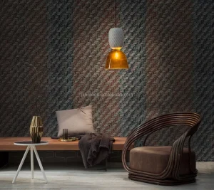 Plain Fresh Hemp Rope 3D Pattern Decoration PVC Wallpaper Home Decoration