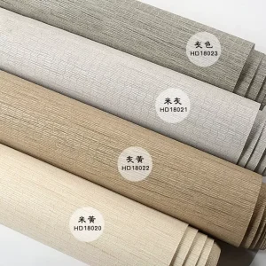 Plain Linen Fabric Wallpaper Classic Textile Wallcovering for Home Decoration