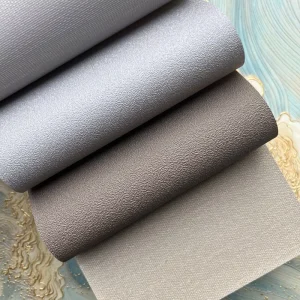Popular High Quality Fireproof PVC Commercial Room Project Designer Woven Fabric Wallpaper Hotel Luxury Vinyl Wall Covering