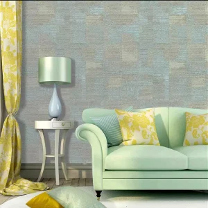 Popular High Quality Fireproof PVC Commercial Room Project Designer Woven Fabric Wallpaper Hotel Luxury Vinyl Wall Coverings