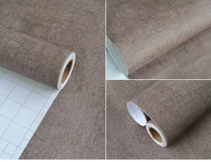 Popular High Quality Fireproof PVC Commercial Room Woven Fabric Wallpaper Hotel Luxury Vinyl Wall Coverings