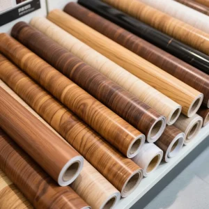 Popular High Quality Waterproof PVC Commercial Room Project Designer Wooden Patterns Wallpaper Hotel Luxury Vinyl Wall Coverings