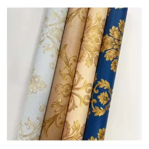 Popular Luxury Non-woven Wallpaper 3d Living Room Wallpaper Wall Design with Quality Assurance