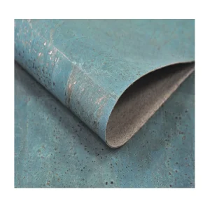 Portugal Imported Colorful Cork Deep Green Color Cork Fabric Fake Leather for Bags