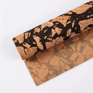 Portuguese Imported Coffee Flake Cork Fabric for Wallpaper and Handmade Bags
