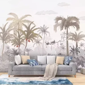 Premium Luxury Custom Wallpaper Non-woven Tropical Wallpaper 3D Wall Decor Murals for Bedroom and Living Room Wall Decoration