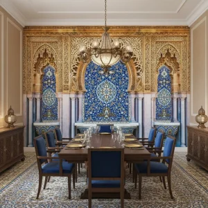 Print Eco Waterproof Wall Mural Wall Paper for Commercial Hotel Cafe Mosque Interior Wallpaper Home Decoration