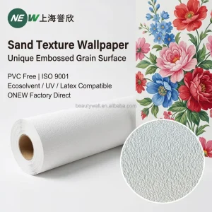 Printable Embossed PVC Vinyl Wallpaper for Latex UV Eco Solvent Printing Machines