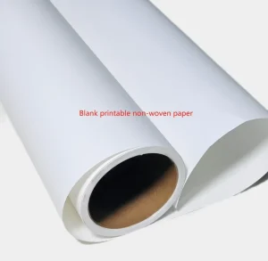 Printable Non woven Paper Wall Decoration Fabric Paper White Blank Digital Wallpaper Printed Roll Waterproof