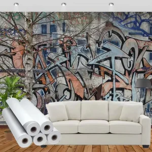 Printing Wallpaper Wide Format 2m to 3.2m Width Velvet Wall Fabric Rolls