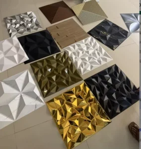 Pvc Materials 3D Design PVC Wall Panels Wall Stickers for Interior Room Wall Art Decor