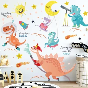 Pvc Removable Kids Room Animal Dinosaur Wall Decoration Stickers for Home Classroom Schoool Mural Wallpaper