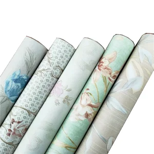 Pvc Wall Paper Flower Floral Self Adhesive Vinyl Wallpaper for Home Decoration