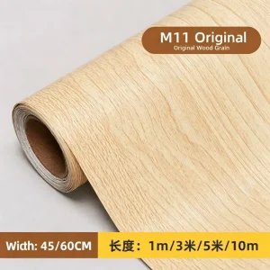 Pvc Wood Vinyl Kitchen Cabinet Bedroom Wardrobe Furniture Renovation Sticker Waterproof Decorative Film Self Adhesive Wallpaper