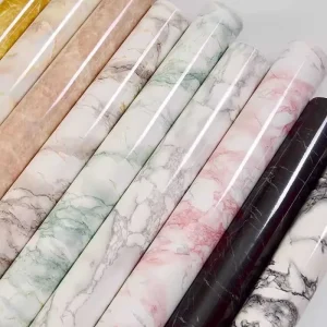 Quality Self Adhesive Wallpaper for Ceilings Marble Kitchen Stickers Black Marble Effect Adhesive Films