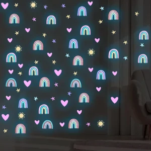 Rainbow Modern Vinyl Wallpapers for Girls Boys Baby Bedroom Nursery Birthday