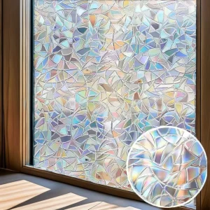 Rainbow Window Tint 3D Window Glass Film Stained PVC Thick Home Decor Wallpaper Roll Bedroom Furniture Privacy Film Low MOQ