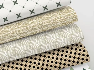 Rattan Pattern Peel and Stick Wallpaper Ins Geometric Design Thick Self Adhesive Furniture Renovation Sticker