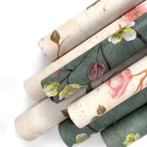 Ready Stock Floral Pattern Self Adhesive Removable Wallpaper for Hotel Living Room