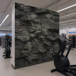 Realistic Mountain Rock Restaurant Gym Wall Decoration 3D Wall Murals Wallpaper