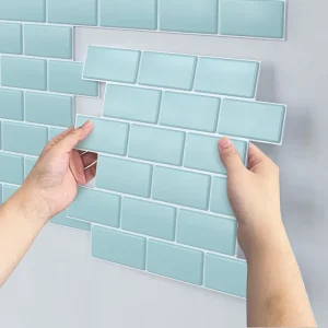 Removable 3D Peel and Stick Wall Tile Sticker Adhesive Mosaic Panel for Kitchen and Bathroom