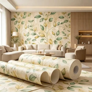 Removable Ditsy Floral Wallpaper Peel and Stick Small Flower Wall Sticker Waterproof Vinyl Wall Paper for Kids Room Home Decor