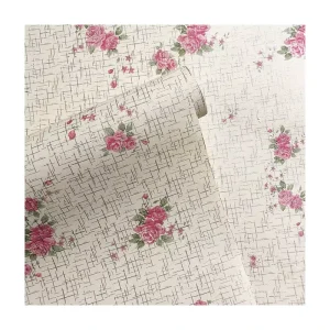 Removable Floral Style Self adhesive Wallpaper PVC Peel and Stick Wall Sticker for Home Decoration