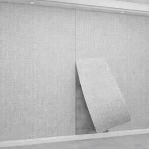 Removable Linen Textured Wallpaper Waterproof Foam Wall Covering for Apartments