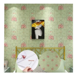 Removable Peel and Stick Wallpaper Roll Floral Self Adhesive Wall Paper PVC Wallpaper Wall Coating