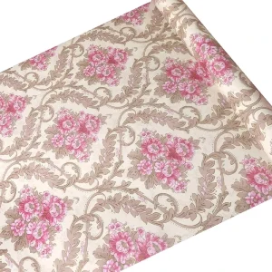 Renter Friendly Damask Peel and Stick Wallpaper 0.45*10m Waterproof Removable PVC Wall Covering Sticker for Home Decor
