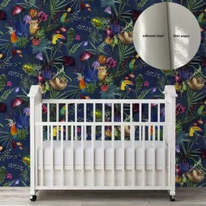 Repositionable Water Resistant Recycled Polyester Fabric Recyclable Inkjet Media Peel & Stick Fabric Wallpaper