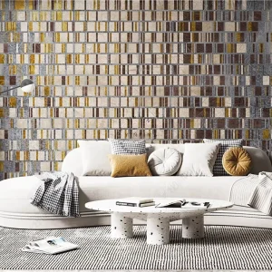 Retro American Geometry Home Decoration Mural 3D Wallpaper Wall Design