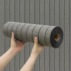 Retro Chinoiserie Wood Grid Self adhesive Wallpaper Rolls 3mm Thick Waterproof PVC Wall Sticker for Furniture Home Renovation