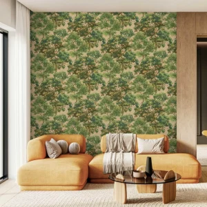 Retro Waterproof Anti static PVC European Design Floral Wallpaper Rolls for Bedroom Hospital Living Room 1 Year Warranty