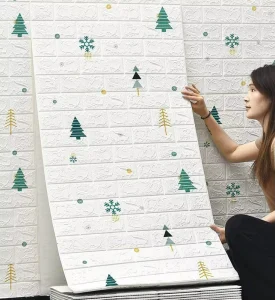 Roll Packing Xpe Waterproof Wall Paper 3D Peel and Stick Vinyl Sticker Brick Wall Paper Foam Wallpaper for Living Room