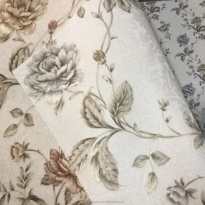 Royal Flower Embossing Wall Wallpaper Decoration Eco friendly PVC Wallpaper