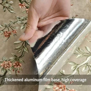 Rustic Gilded 3D Birds and Flowers PVC Aluminum Film Self-Adhesive Wallpaper Peel and Stick Wall Covering for Home Decoration
