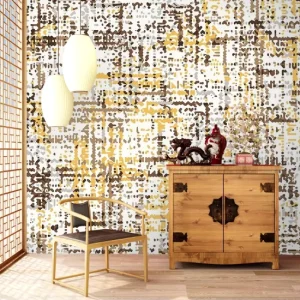 Sample Non Woven Wallpaper Rolls Base Material Inkjet Printable Smooth Surface Waterproof for Living Room Bedroom