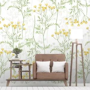 Sample PVC Waterproof Art Wallpaper Rolls 280gsm Inkjet Printed Canvas Easy for Kitchen Bedroom Office Hospital Walls 1 Year