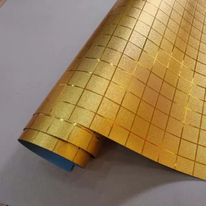 Satin Stripe Luxury 3D Wallpaper Rolls for Modern Living Room Apartment Design Eco Friendly Durable PVC PET Decorative Film