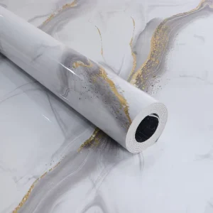 Scratch & Wear Resistant Luxury Self Adhesive Waterproof Gold Foil Wallpaper Gilded Wall Stickers