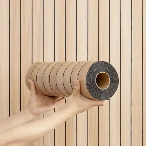 Self Adhesive 3D Foam Wallpaper Thickened Grid Pattern Wood Grain Vinyl Wallpaper Peel & Stick Self Adhesive Wall Decor